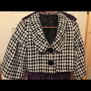 Black & white shirt jacket  size Med
